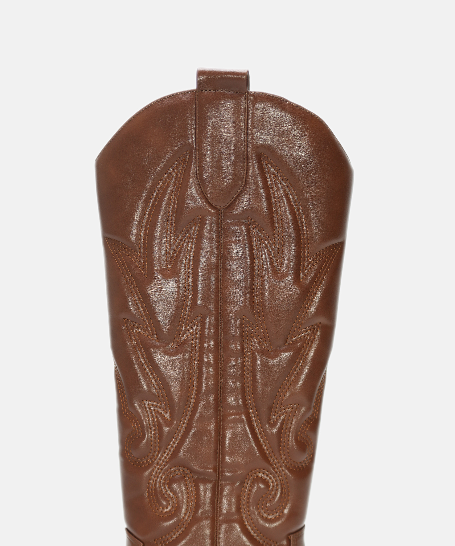 Botas cowboy marrones tac&oacute;n bordadas image number null